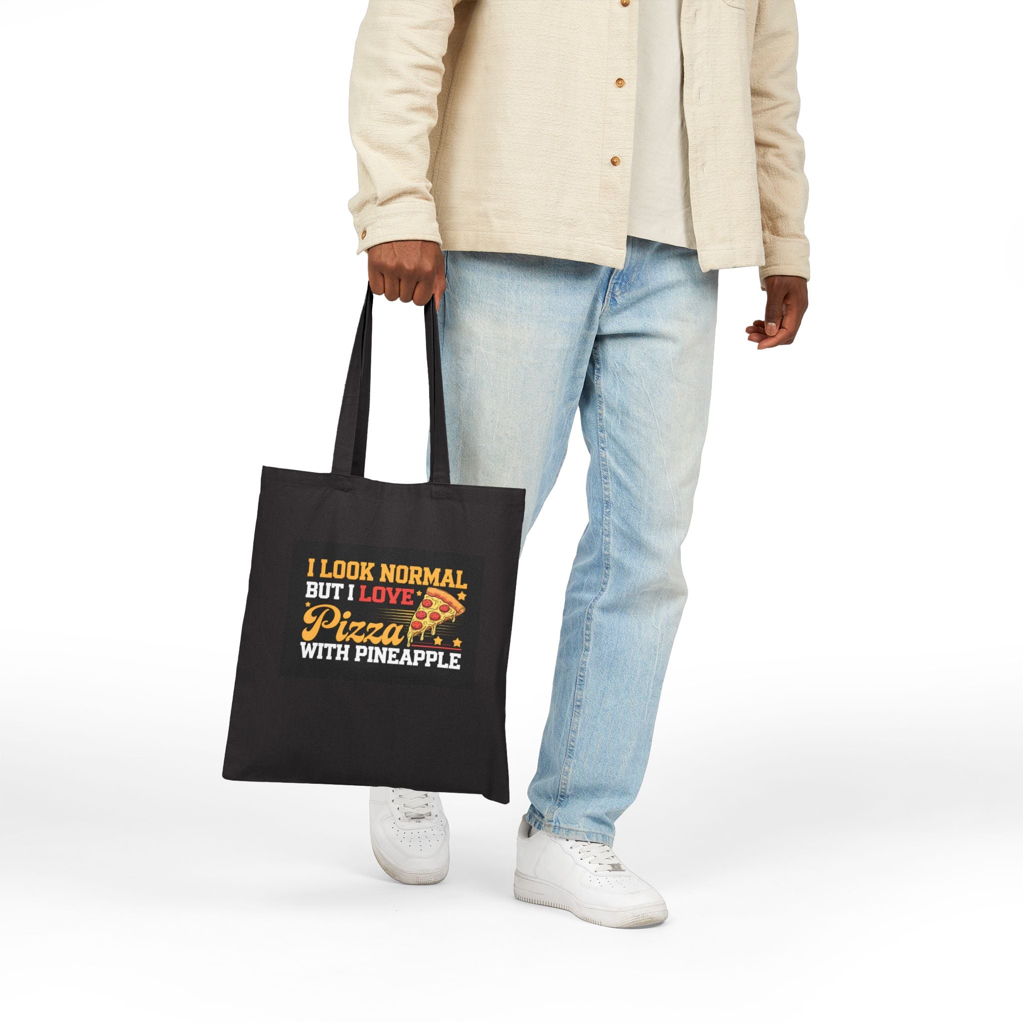 Pizza With Pineapplie Canvas Bag