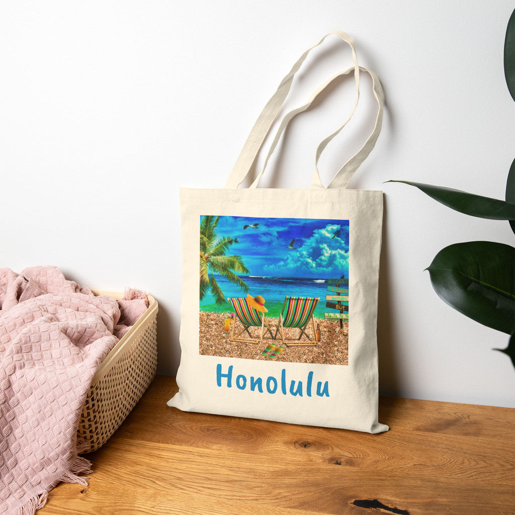 Honolulu Hawaii Canvas Bag