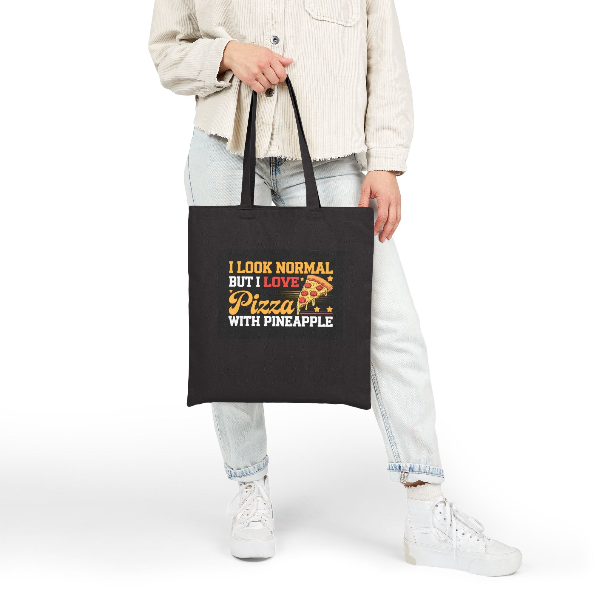 Pizza With Pineapplie Canvas Bag