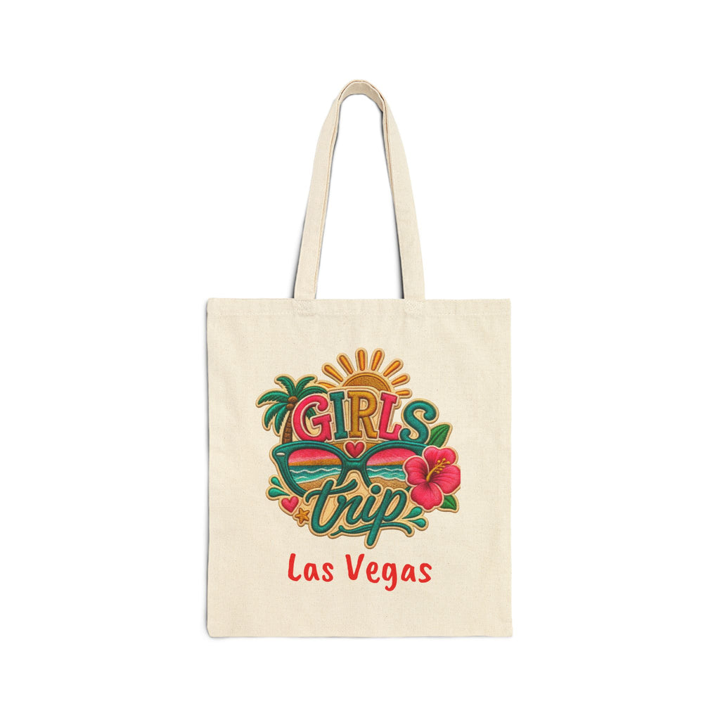 Girls Trip Las Vegas Cotton Canvas Tote Bag, Colorful. Vibrant. Free Shipping