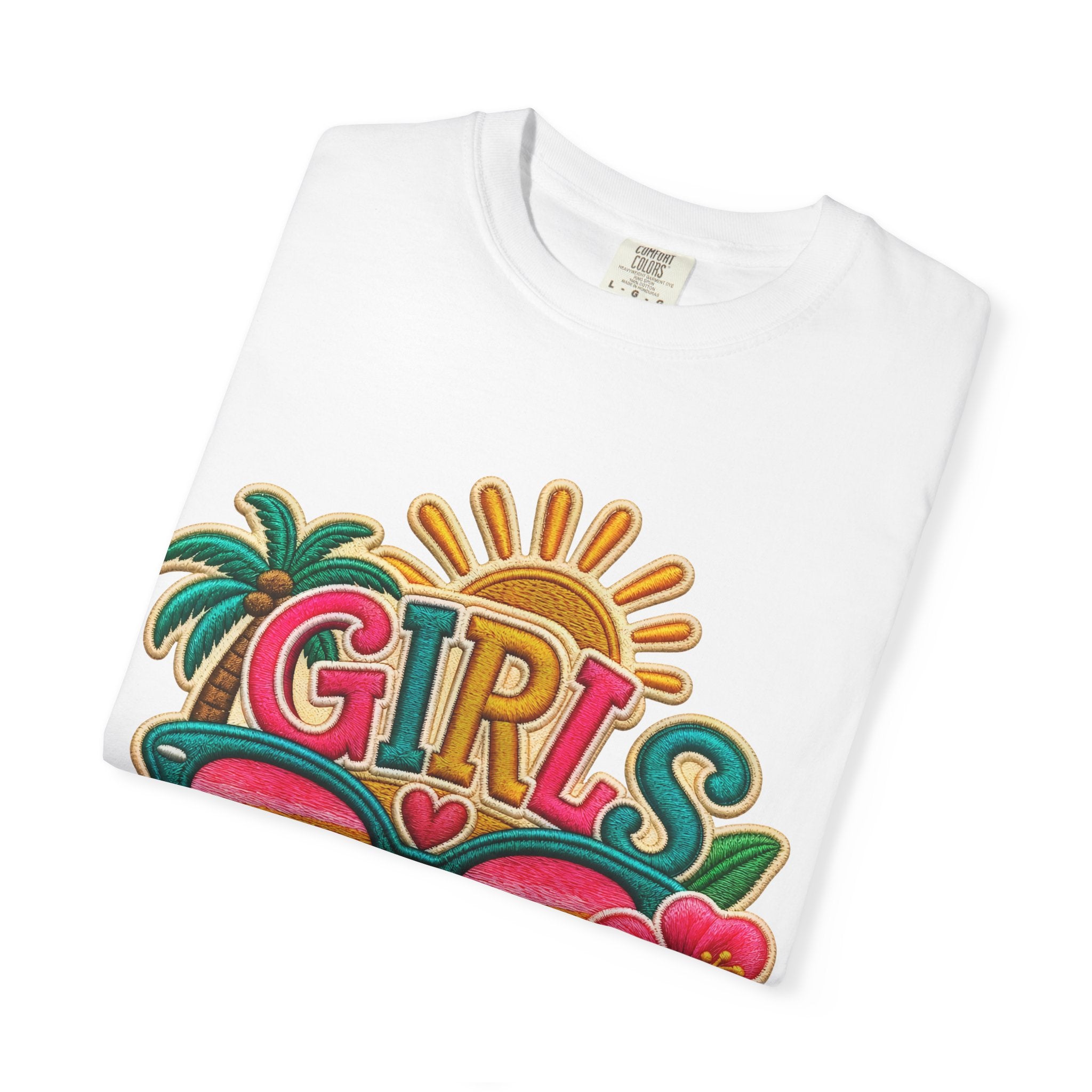 Girls Trip Unisex Garment-Dyed T-shirt, Colorful Girls Getaway Memory, Free Shipping