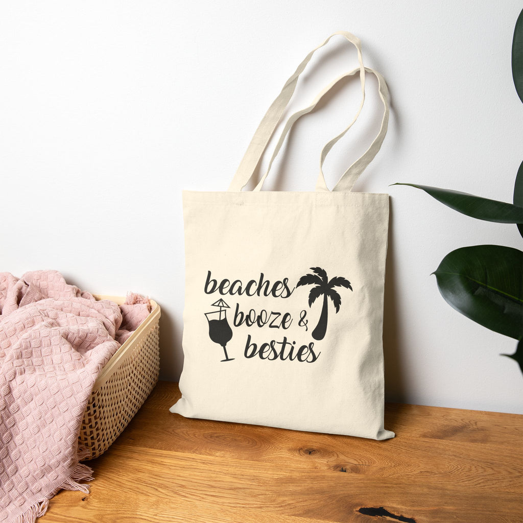 Beaches Booze Besties Canvas Bag