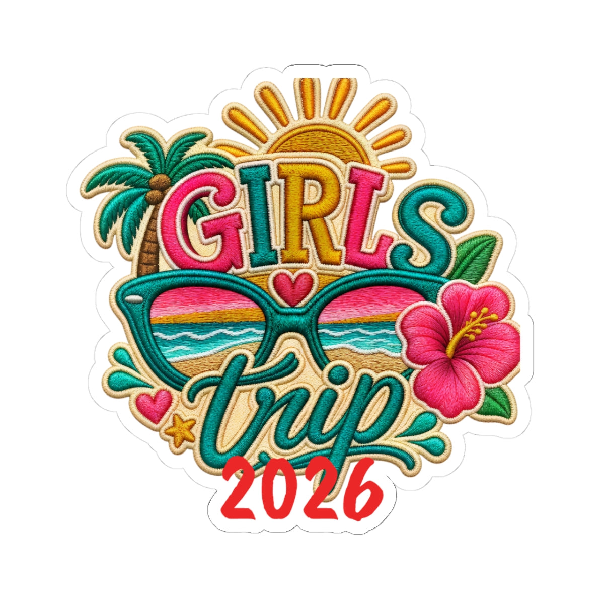Girl' Trip Kiss-Cut Stickers, Cute. Colorful. Vibrant. Free Shipping
