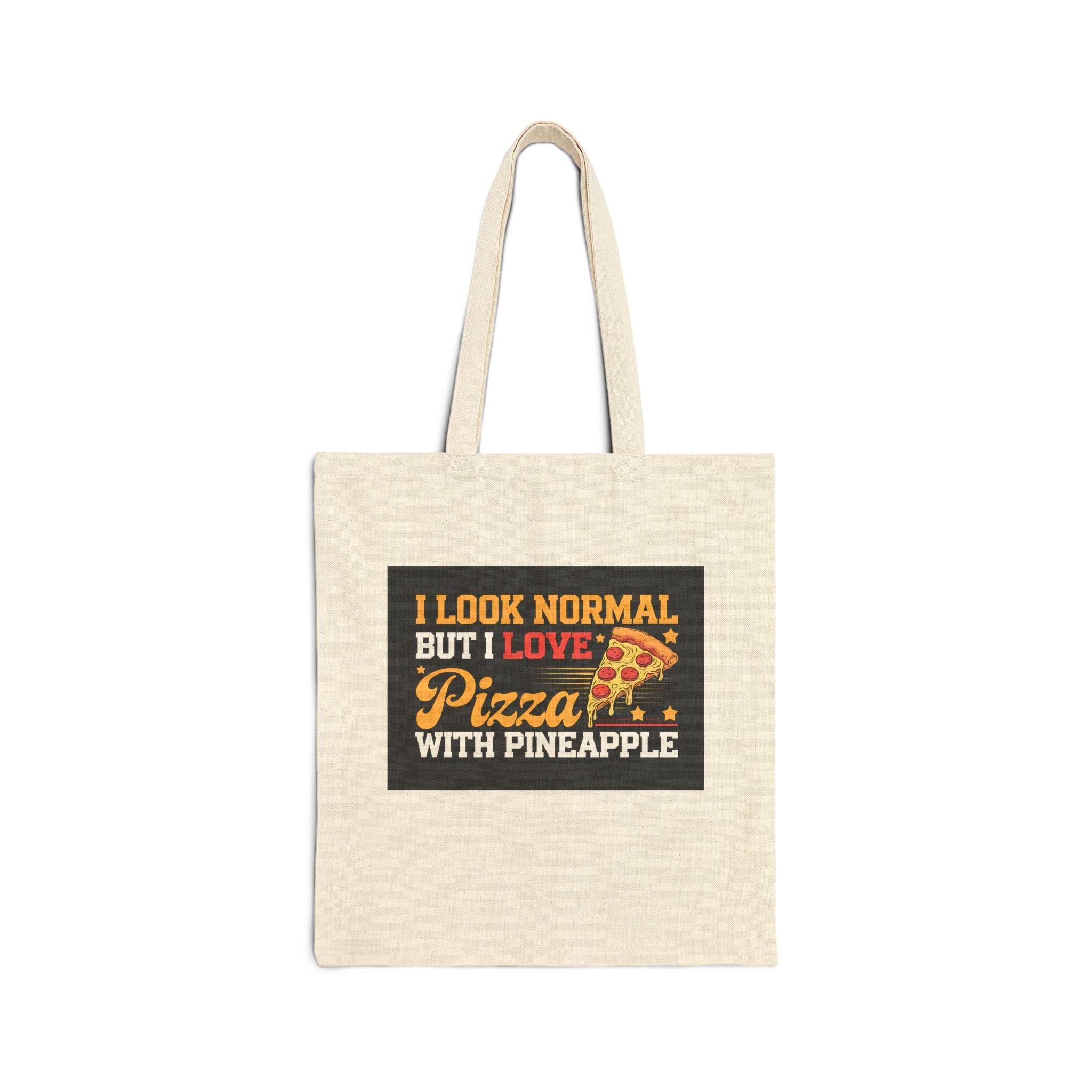 Pizza With Pineapplie Canvas Bag