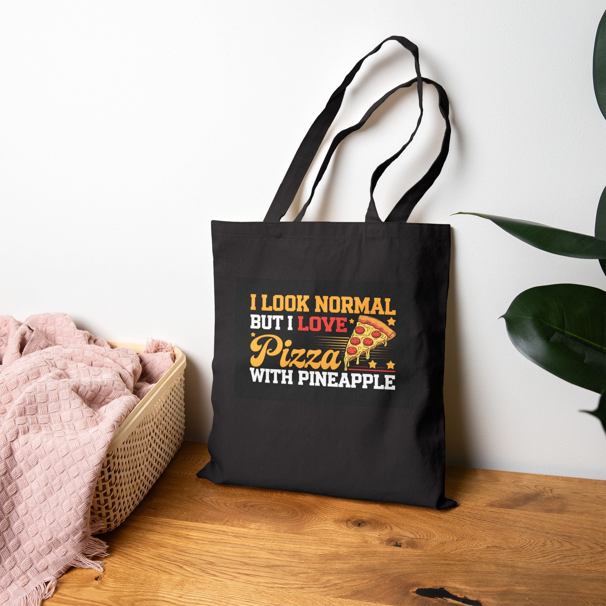 Pizza With Pineapplie Canvas Bag