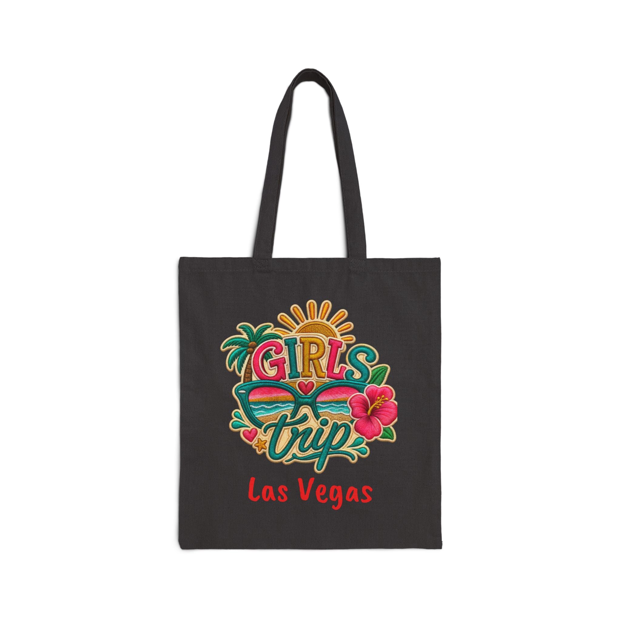 Girls Trip Las Vegas Cotton Canvas Tote Bag, Colorful. Vibrant. Free Shipping
