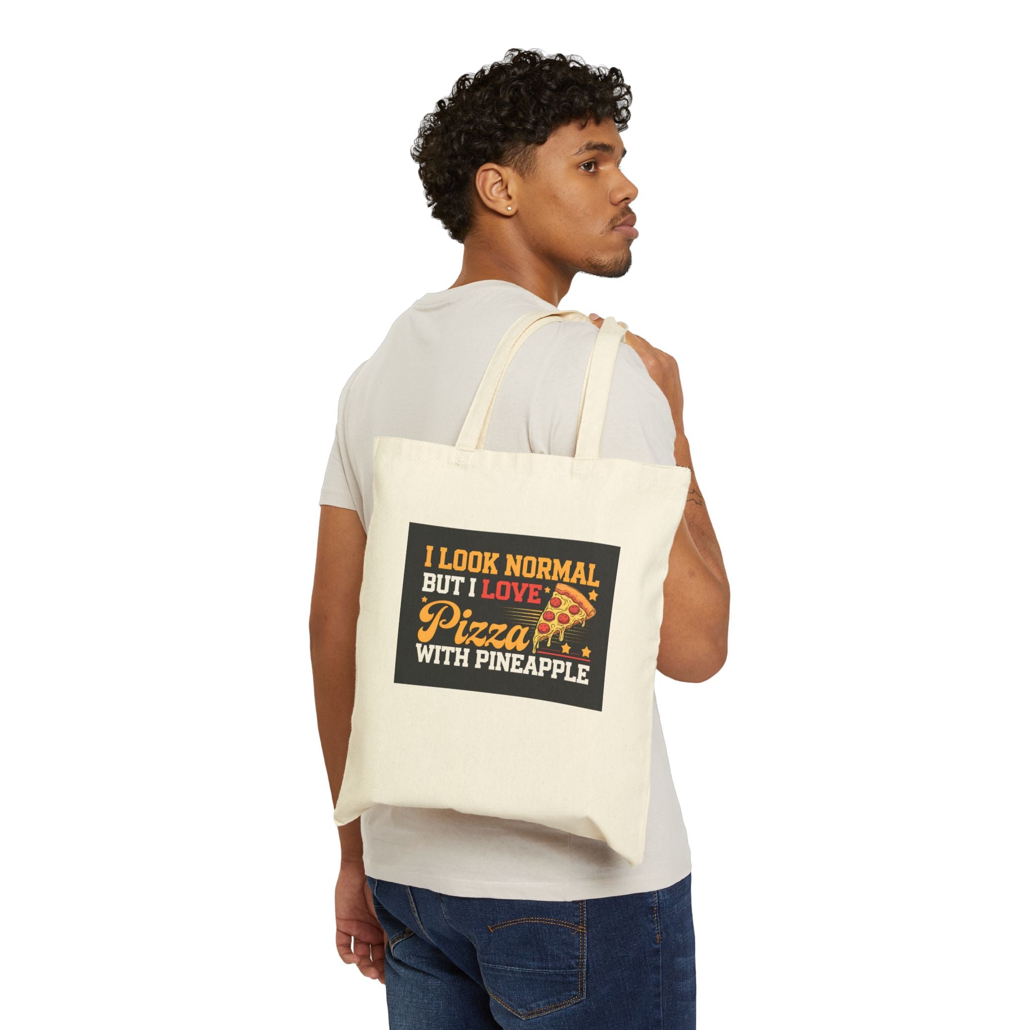 Pizza With Pineapplie Canvas Bag